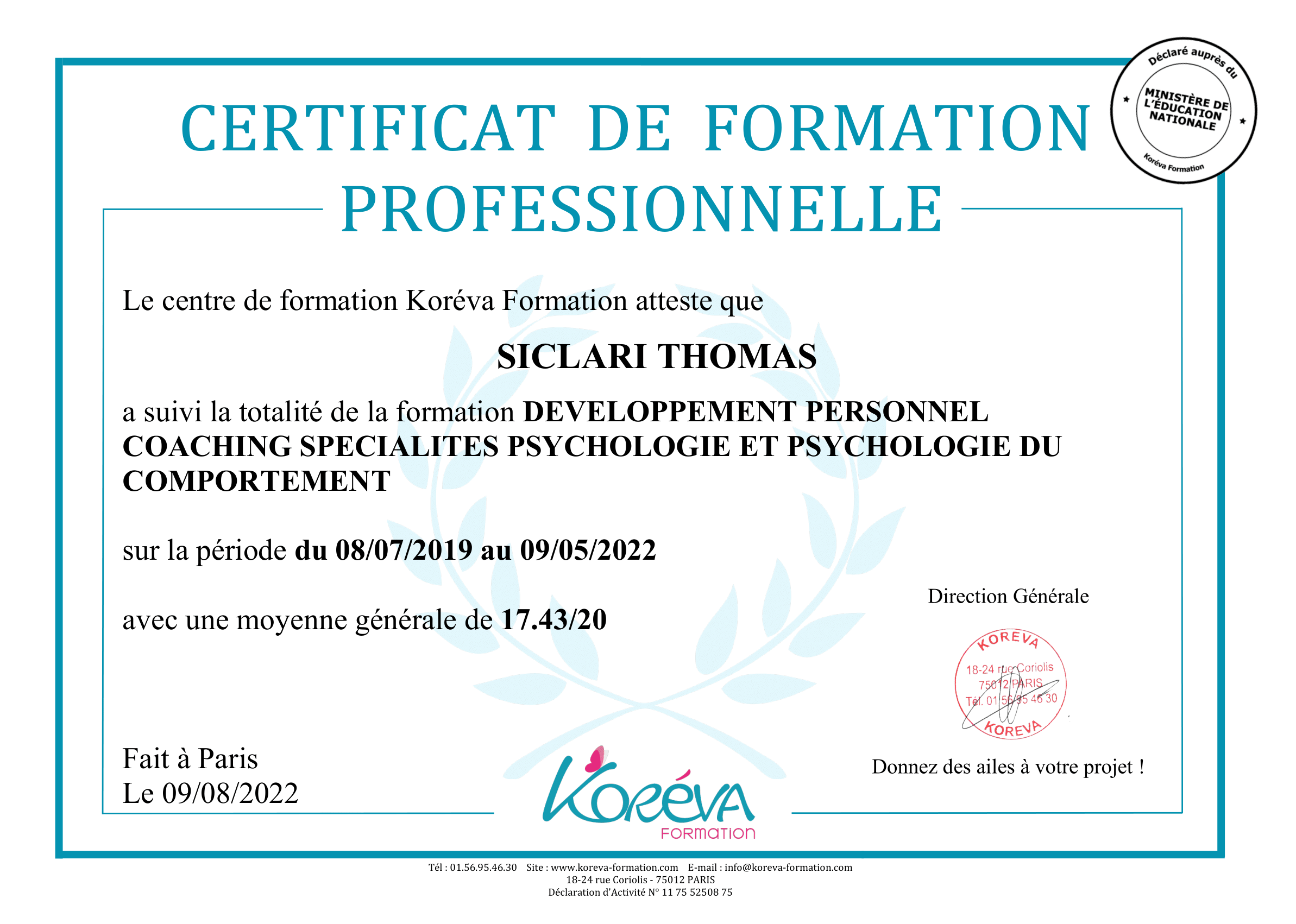 Certificat