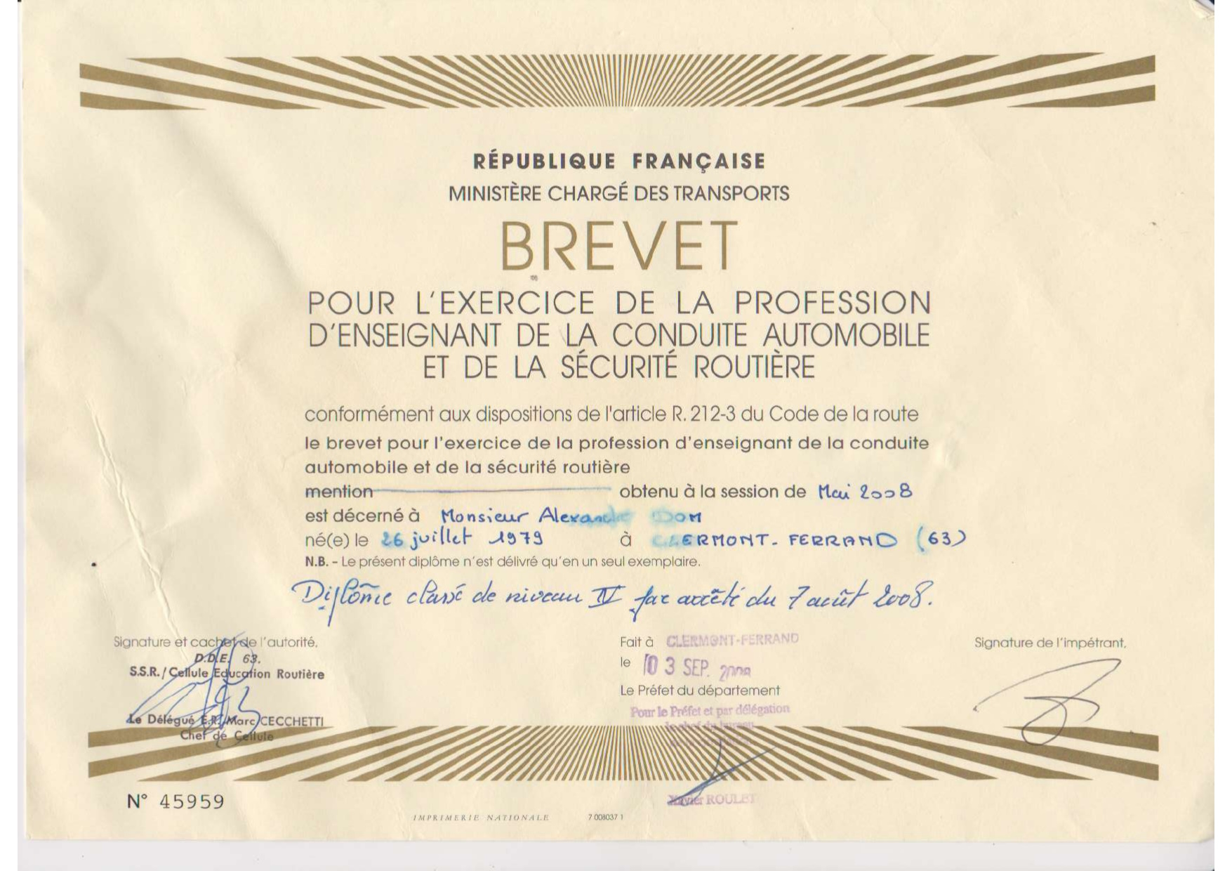 Certificat