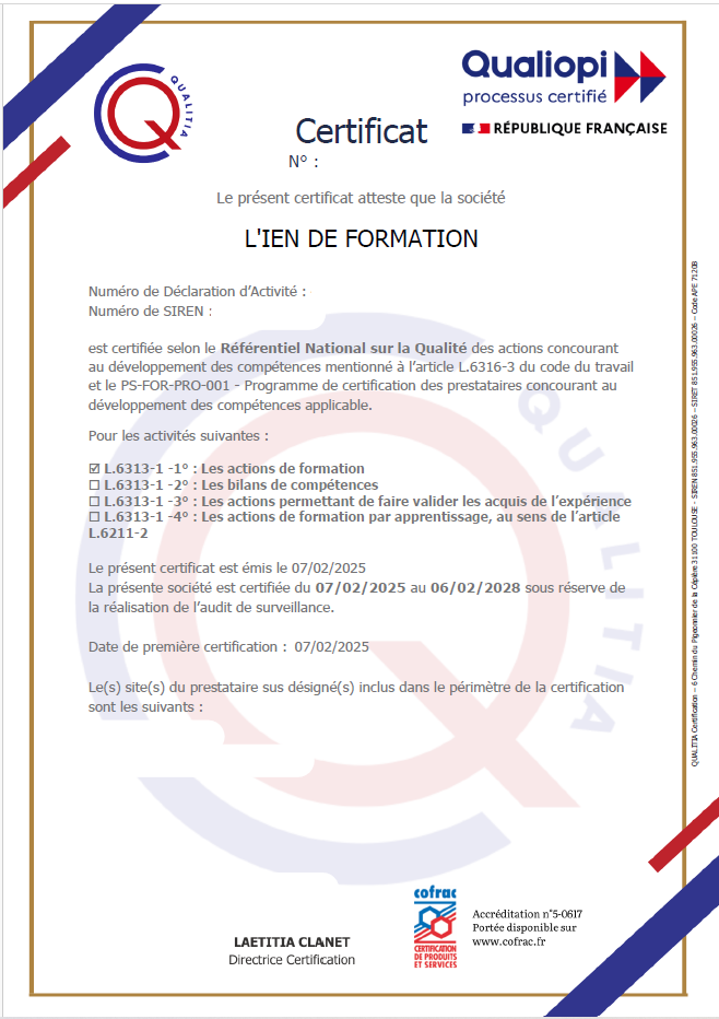 Certificat