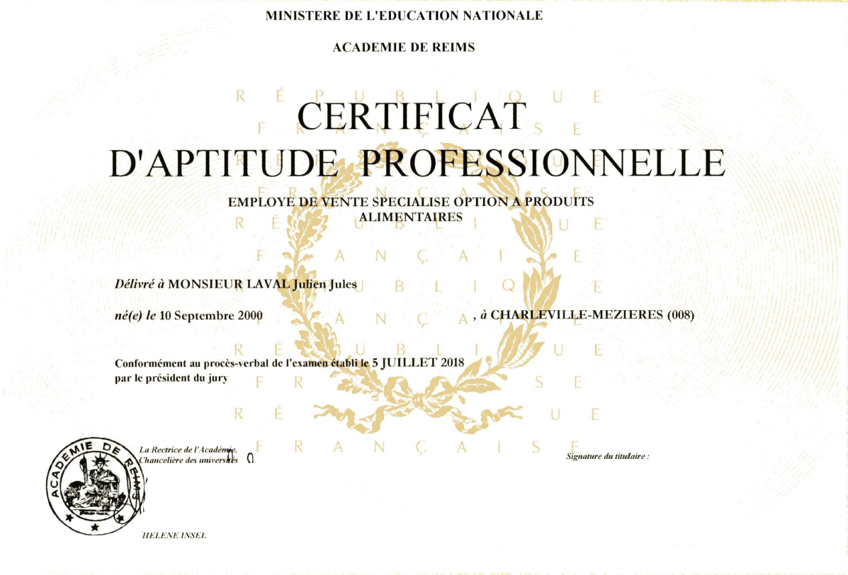 Certificat