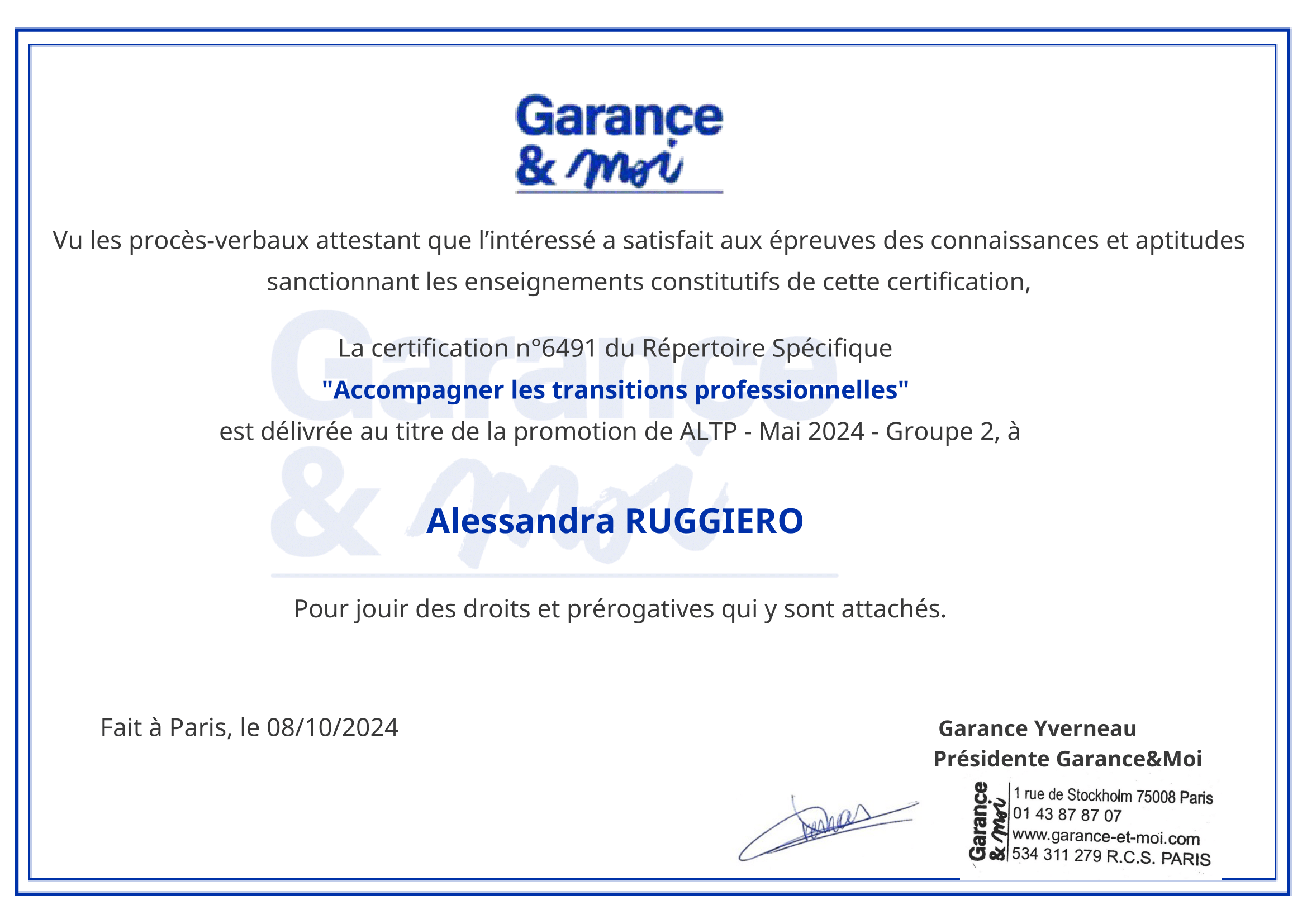 Certificat